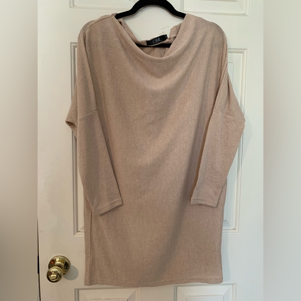 CBR Long Sweater- Tan size Small